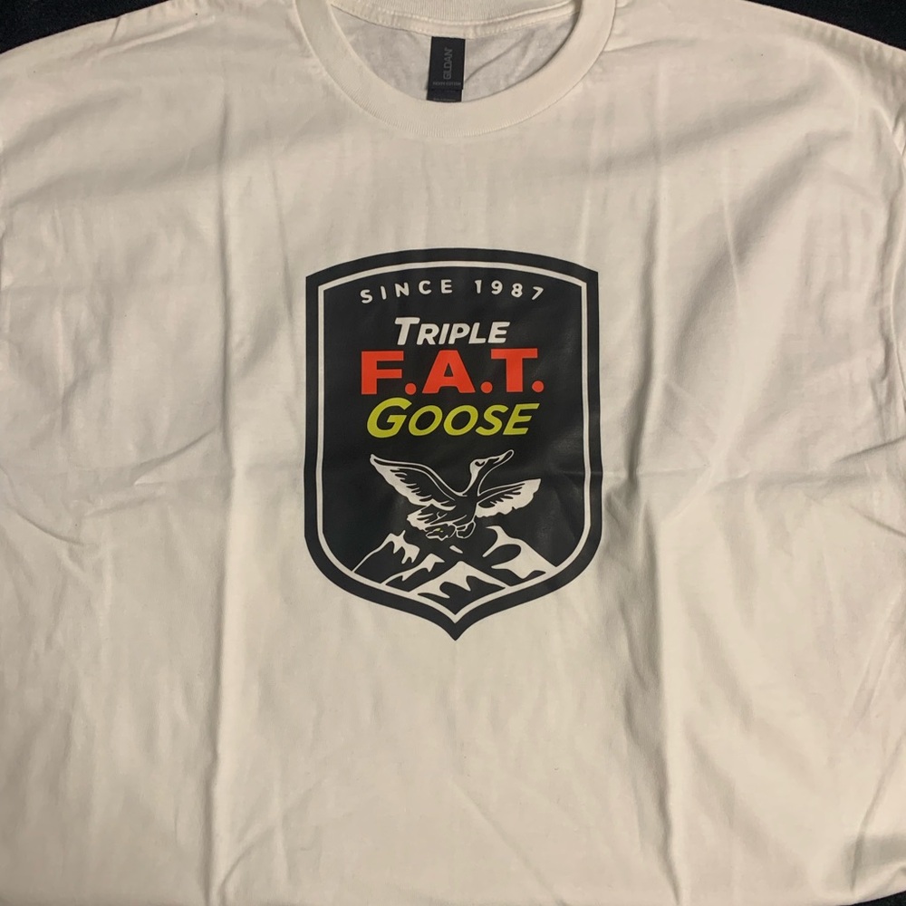 White triple fat goose Graphic T-Shirt